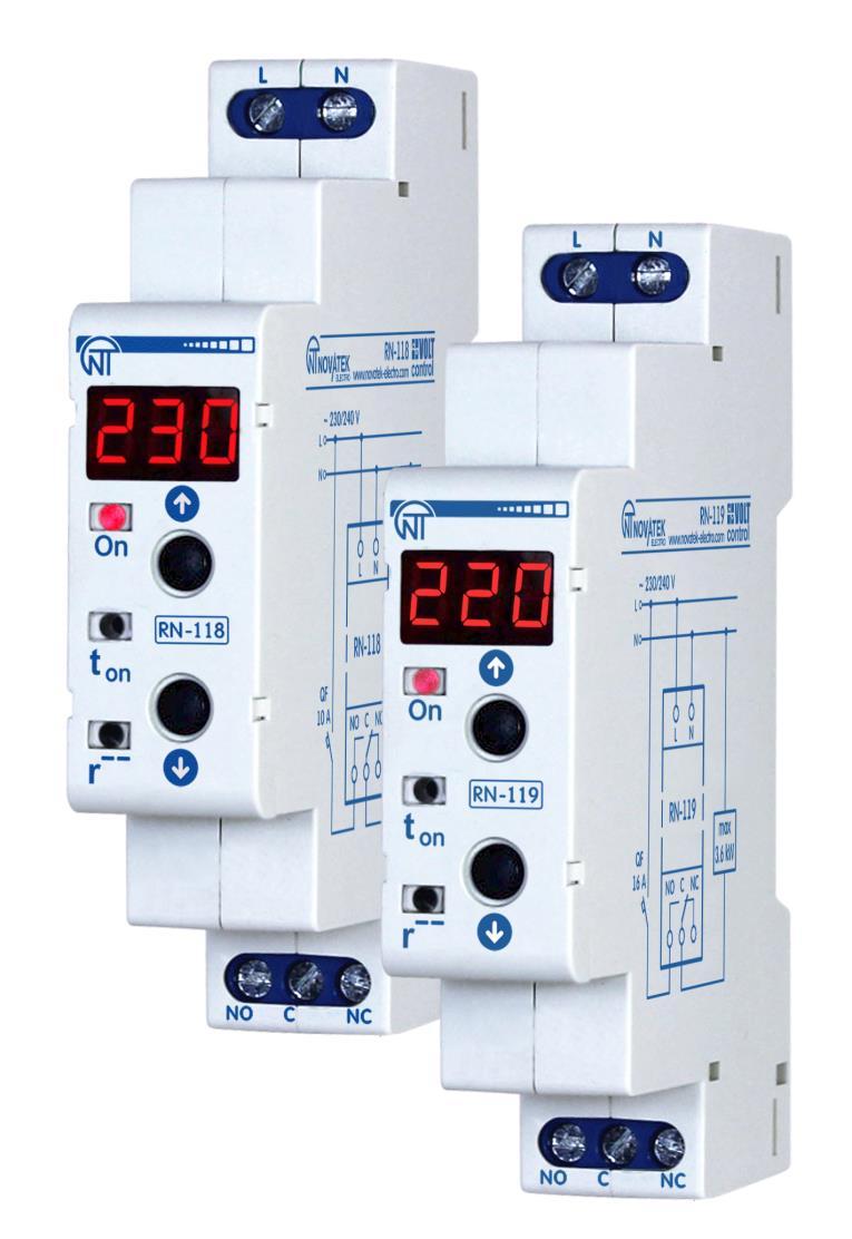 Novatek-Electro inteligentna elektronika przemysłowa PRZEKAŹNIK NAPIĘCIOWY RN-118 /