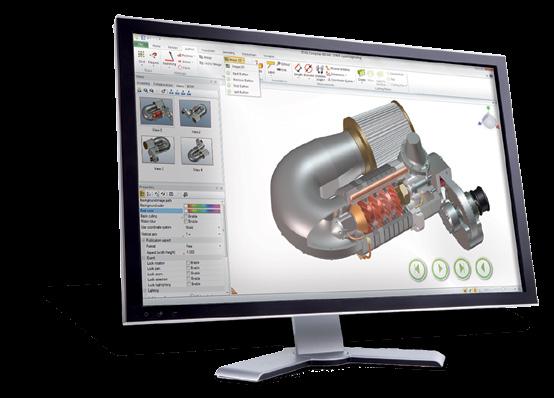 Użytkownicy mogą rutynowo tworzyć materiały graficzne 2D i 3D do przekazywania informacji o produkcie oraz ilustracje techniczne równolegle z opracowywaniem produktu, co