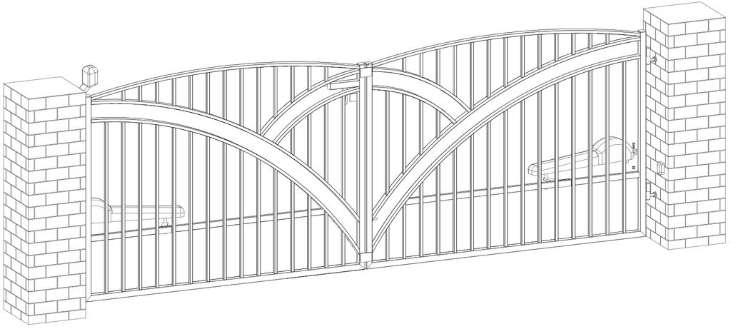 INSTRUKCJA MONTAŻU Bram ogrodzeniowych dwuskrzydłowych, z automatem KIT MAC JARMEX