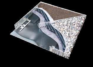 Aluminiowy RoofEdge Premium ma pionowe perforacje zapewniające boczny odpływ z całej powierzchni dachu, co
