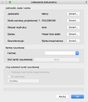 Aby sprawdzić ustawienia dokumentu, przejdź