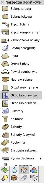 5) Wstaw w ścianę okno przesuwne.