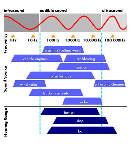 Zakres słyszenia człowieka zakres słyszanych przez człowieka częstotliwości: 16 Hz - 20 khz 10 oktaw zakres dynamiki słuchu: 130 db Skala muzyczna Interwał muzyczny określony stosunek
