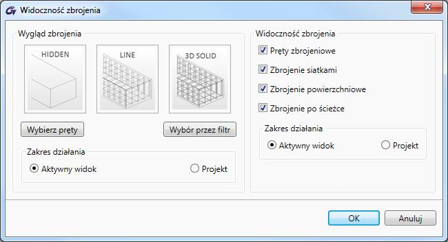 Podczas użycia opcji "Kopiuj zbrojenia" (w Autodesk Revit), widoczność zbrojenia skopiowanego zależy od ustawień obiektu źródłowego.