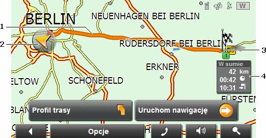 Stuknij w Opcje > Ustawienia > Aktualna mapa, by sprawdzić która mapa jest właśnie w użyciu. Można tam również wybrać inną mapę. 8.