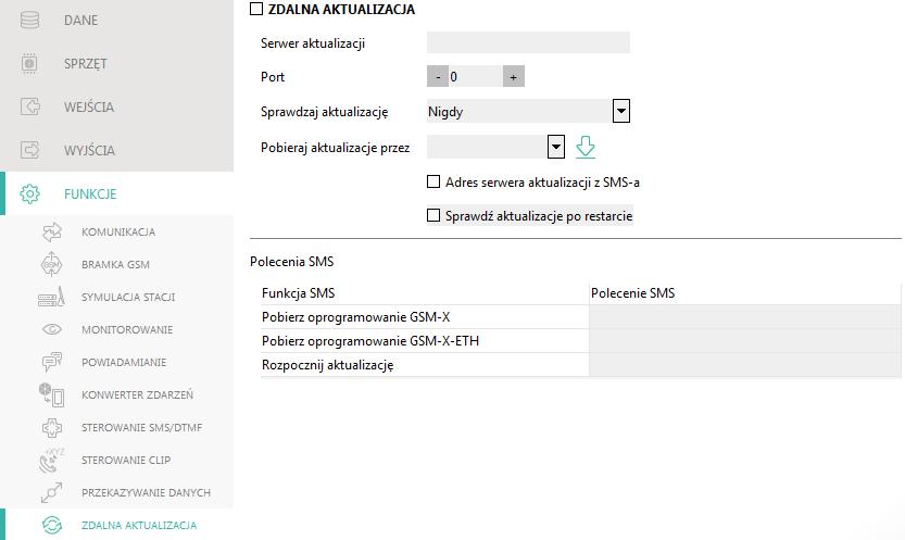 SATEL GSM-X 51 Klucz DLOADX ciąg 12 znaków alfanumerycznych (cyfry, litery i znaki specjalne) służący do kodowania danych podczas komunikacji z programem DLOADX.