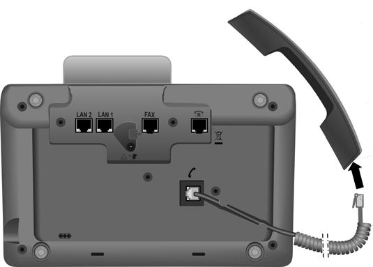 Informacje na temat podłączania i używania zestawu słuchawkowego Bluetooth patrz str. 131 oraz str. 53 i str. 55. 1. Podłączanie słuchawki do telefonu stacji bazowej Pierwsze kroki Spód telefonu stacji bazowej 1 2 3 1.