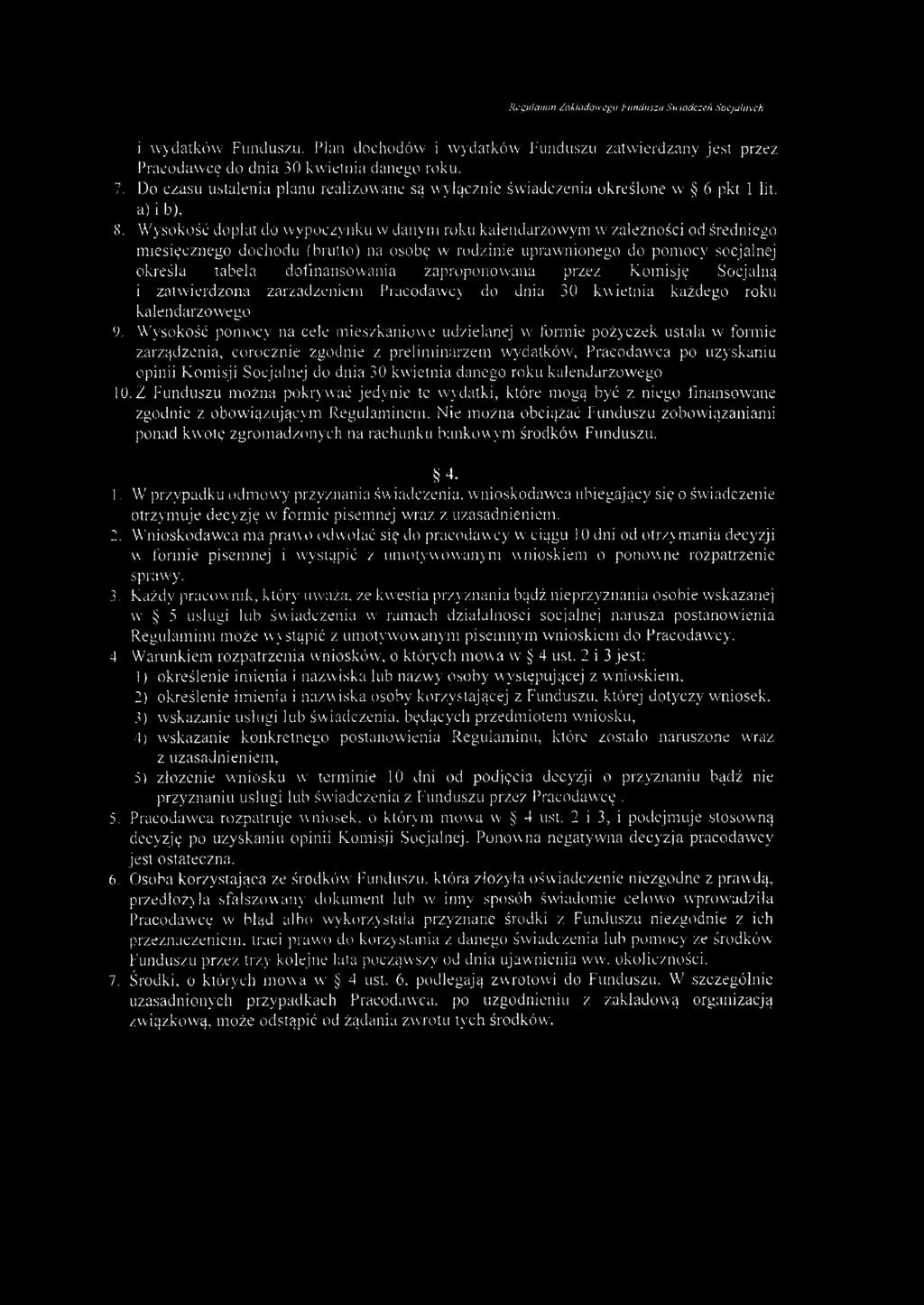 W ysokość dopłat do w ypoczynku w danym roku kalendarzow ym w zależności od średniego m iesięcznego dochodu (brutto) na osobę w rodzinie uprawnionego do pom ocy socjalnej określa tabela dofinansow