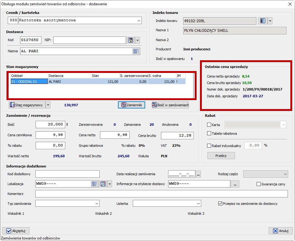 Zmiany w module Magazyn Dokumenty zakupu 1.