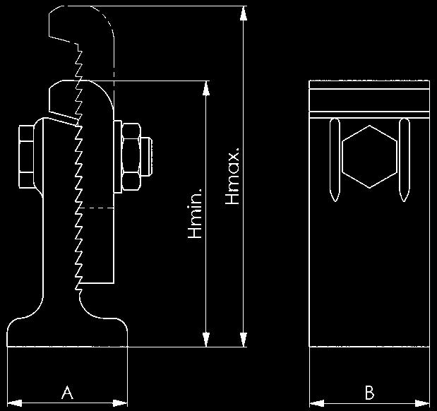 skośnym, śrubowym. Stal ulepszana, lakierowana. Kombinacja H min. H maks.