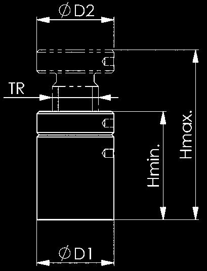 Uwaga: Wielkość H min. H maks. TR D1 D2 F maks. Należy chronić stoły przed maszynami precyzyjnymi (stalowe drzazgi nie wnikają do stołu maszynowego, ale do aluminiowego spodu).