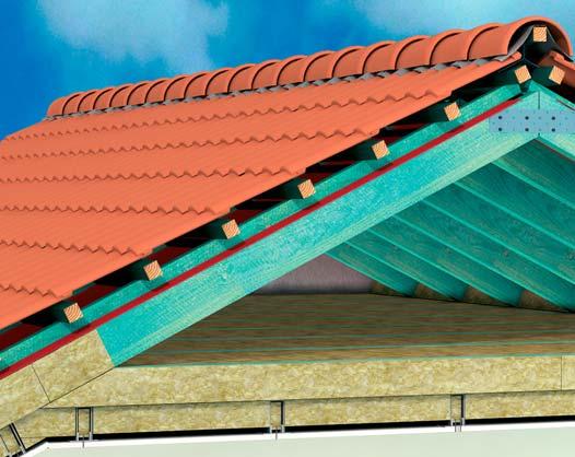 membraną wiatroizolacyjną Niepalne ocieplenie: stropodachów wentylowanych i poddaszy, drewnianych stropów belkowych i podłóg na legarach, sufitów podwieszanych, ścian działowych i lekkich ścian