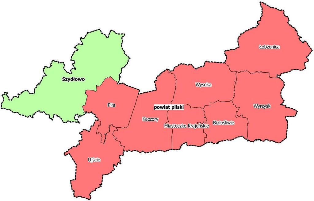 2. POŁOŻENIE I CHARAKTERYSTYKA GMINY SZYDŁOWO Gmina Szydłowo położona jest w województwie wielkopolskim, w powiecie pilskim, w skład którego wchodzi 28 miejscowości i 18 sołectw.