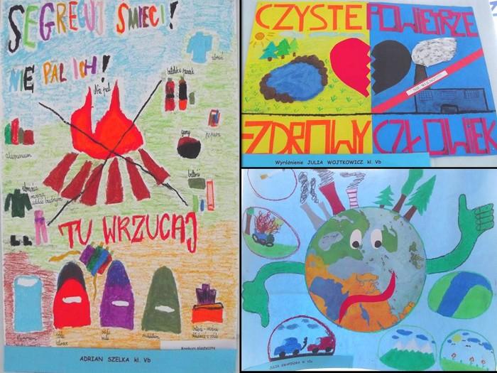 W związku z obchodami Dnia Czystego Powietrza zorganizowaliśmy w naszej szkole konkurs plastyczny pod hasłem Czyste powietrze - zdrowy człowiek".