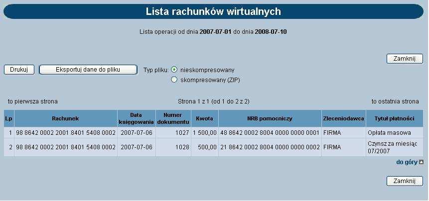 sposób ułożenia operacji, sposób sortowania (rosnąco / malejąco) wstawiając znacznik w polu odwrotnie decydujemy o zamianie kolejności wyświetlania danych.