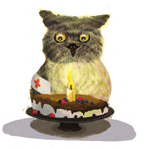 51 A teraz pomyśl życzenie i zdmuchnij świeczkę powiedziała kotka. Pietia wreszcie się uśmiechnął. Jeszcze kilka godzin wcześniej nie spodziewał się, że tego dnia będzie miał prawdziwy tort.