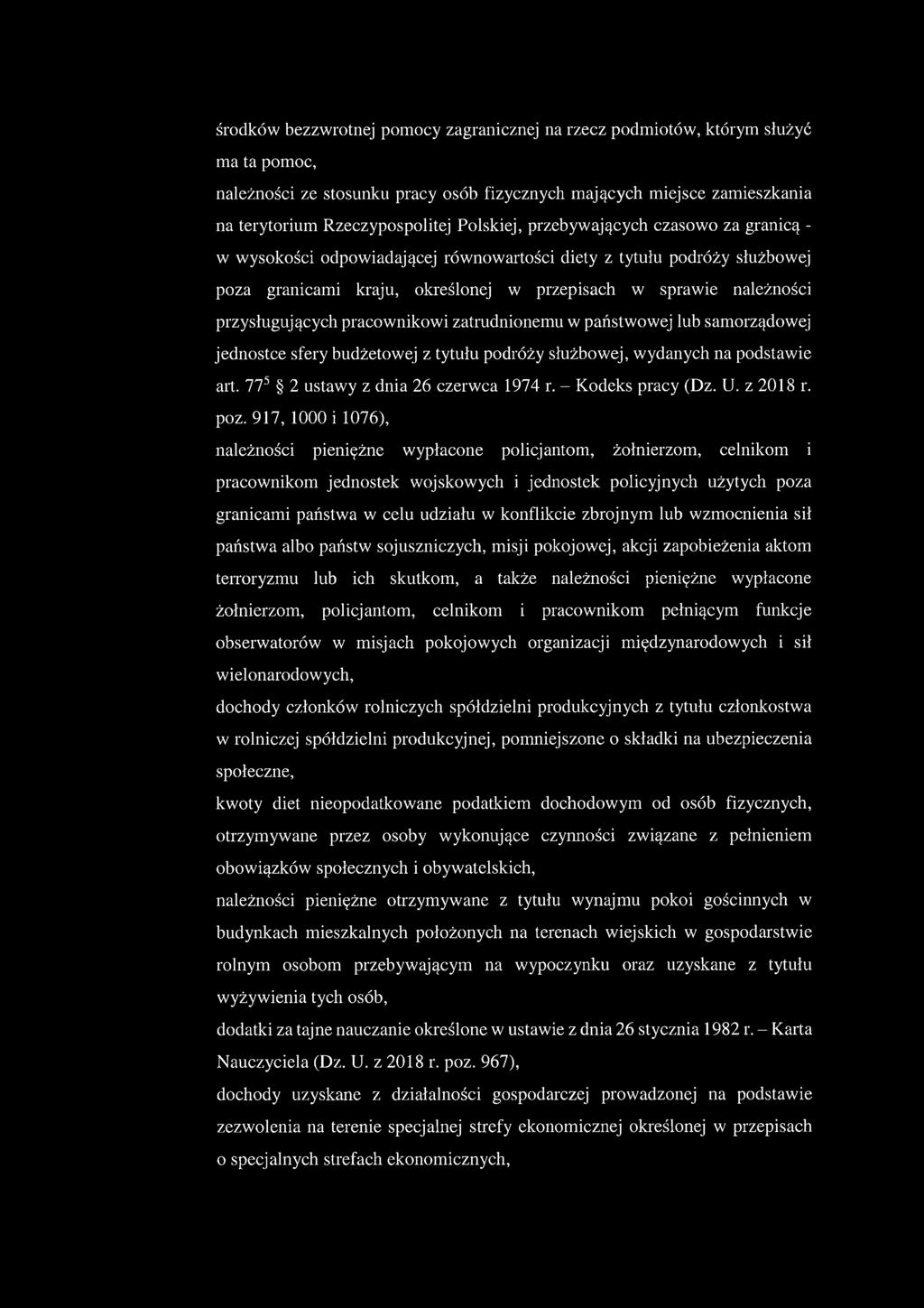 przysługujących pracownikowi zatrudnionemu w państwowej lub samorządowej jednostce sfery budżetowej z tytułu podróży służbowej, wydanych na podstawie art. 775 2 ustawy z dnia 26 czerwca 1974 r.