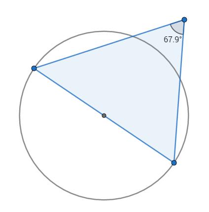 Zeszyt 2 Eksperyment Promień okręgu opisanego w środku boku trójkąta Problem badawczy: Czy jeśli promień okręgu opisanego na trójkącie leży w środku boku, to trójkąt jest prostokątny?