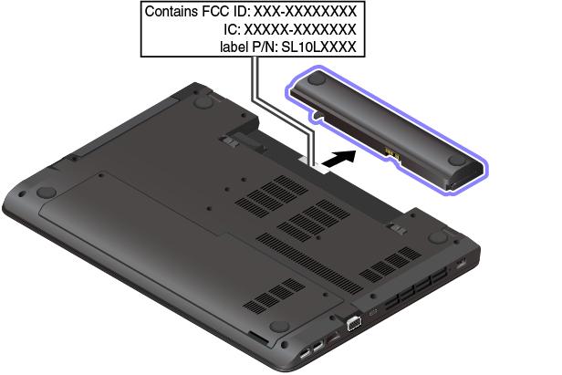Jeśli moduł komunikacji bezprzewodowej jest wstępnie zainstalowany, na etykiecie znajdują się numery FCC ID i IC Certification danego modułu zainstalowanego przez Lenovo.