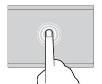 Trackpada można używać do wykonywania wielu różnych gestów dotykowych.