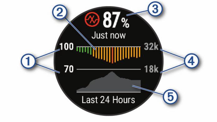 Wybierz Odrzuć, aby zachować bieżący współczynnik FTP. Pulsoksymetr Urządzenie fēnix 5X Plus posiada zegarkowy pulsoksymetr do pomiaru poziomu tlenu we krwi.