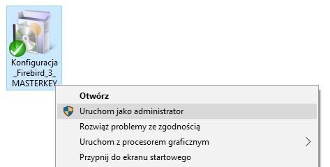 d) W celu zoptymalizowania wydajności dla serwerów 64bit korzystamy z pliku konfiguracyjnego firebird.conf dostarczonego przez serwis Abakus.