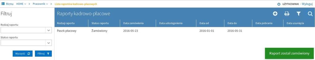 W zależności od wybranego rodzaju raportu, w następnym kroku należy określić: Pasek płacowy Tryb (Datę wypłacenia lub Datę sporządzenia) oraz Datę od i Datę do podaną w miesiącu i roku; Roczna