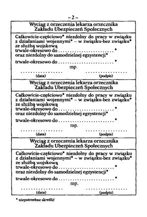 Wzór nr 1 do KSIĄŻKA INWALIDY WOJENNEGO WOJSKOWEGO Okładka zewnętrzna koloru zielonego, oprawa twarda, materiał płótnopodobny z wytłoczonym napisem koloru zielonego.