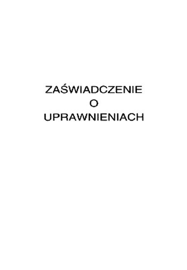 Wzór nr 31 A do 4 ZAŚWIADCZENIE O