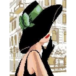 Wzór graficzny - Dama w kapeluszu
