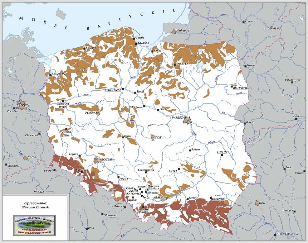 często dobre parametry fizyko-chemiczne: dobrze wykształcony poziom próchniczy, średnia zasobność w składniki mineralne, prowadzona jest uprawa wymagających roślin (pszenicy i