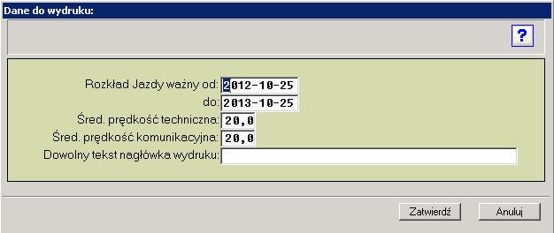 ważności RJ "DO" Średnia prędkość techniczna Średnia prędkość