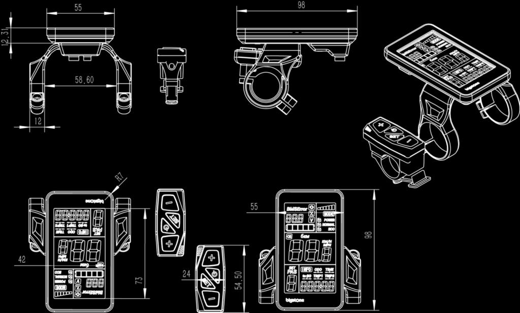 Definicja przycisków C600E-USB posiada cztery przyciski w tym ON/OFF, USTAWIENIA, W GÓRĘ i W DÓŁ. ON/OFF przypisane do, USTAWIENIA przypisane do SET ; "UP przypisane do + i DOWN przypisane do -. 1.