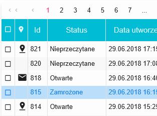 Pinezki Wyróżniane są dwa tryby pracy pinezki. Pierwszy z nich pozwala na zobrazowanie zaznaczenia rekordu na liście. Dzięki czemu łatwo wychwycimy te pozycje.