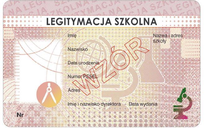 Wzór nr 19b do 17, 27 WZÓR E-LEGITYMACJI SZKOLNEJ DLA UCZNIÓW