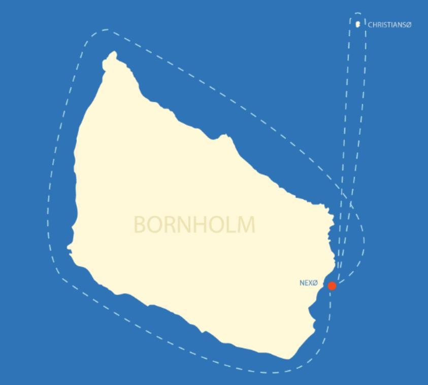 377'E Wyścig II Trasa Christiansø Challenge dookoła Archipelagu Ertholm (wyspy: Christianso, Osterskaer, Tyvseskaer, Frederikso, Lilleo, Vesterskaer, Graesholm, Tat, Loen, Kalven, Firken, Langeskaer).