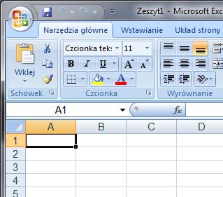 Excel ćwiczenia 1 Rozdział 1 Zapoznanie się z arkuszem kalkulacyjnym Program Excel służy do tworzenia elektronicznego arkusza kalkulacyjnego, który umożliwia dokumentowanie i analizę danych
