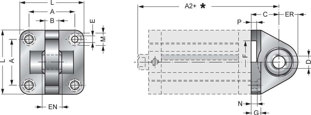 sferycznym, stal ISO B C D EN ER F G E L