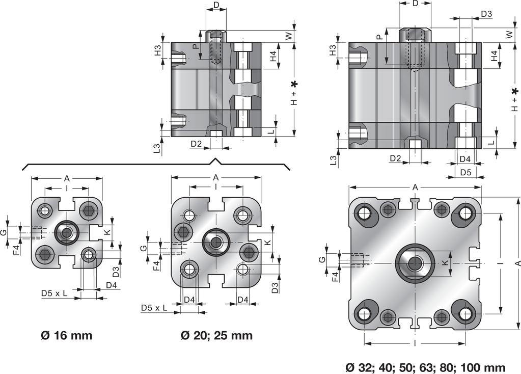 NSK... dwustronnego działania D D D G I K,,2, 1,,,2,,2 G1/, /,, 2,2,2 G1/, 2/,2 2,,, / 2,,, D D2 2,2,2,