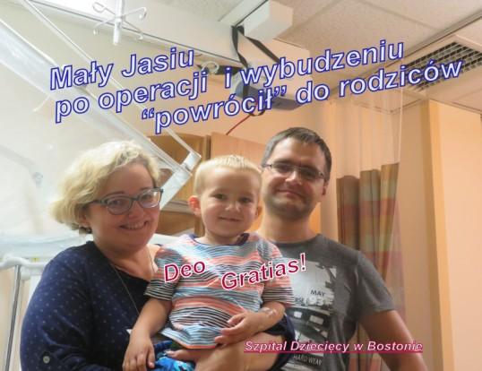 Oto email, który otrzymałem od mamy małego Jasia: Szczęść Boże! Jestem mamą 3 letniego Jasia, który przebywa obecnie w Boston Children's Hospital.