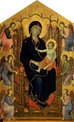 Madonna Rucellai, 1285 W 1285 florenckie bractwo Marii Panny z Santa Maria Novella zamówiło u Duccia obraz ołtarzowy. Obraz tronującej Matki Boskiej zawieszono w kaplicy św.