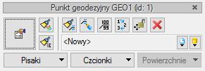 Okno umożliwia: Wybranie funkcji wstawienia względem elementów już narysowanych, tj. ustawienie wykrywania elementów i odcinków.