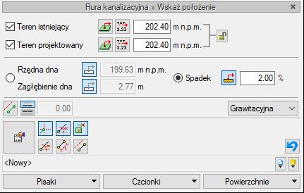 Tak jak w poprzednich przypadkach przez odznaczenie odpowiedniego pola wyboru uaktywnia się funkcję śledzenia i wykrywania wrysowanych