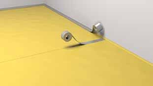 5 Układaj podłogę prostopadle do kierunku układania wstęg podkładu wg instrukcji