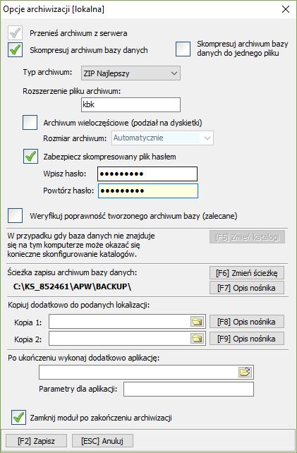 Zabezpieczenia w systemie KS- KS- Rysunek 3026 Archiwum bazy danych Uprawnienia Upewnij się, że