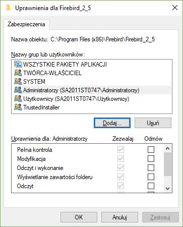 Zabezpieczenia w systemie KS- KS- Rysunek 9 Edycja uprawnień Klikamy przycisk Dodaj i wprowadzamy nazwę utworzonego