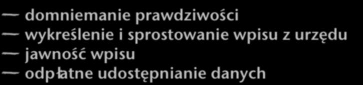 Cechy wpisu do CEIDG domniemanie prawdziwości wykreślenie i