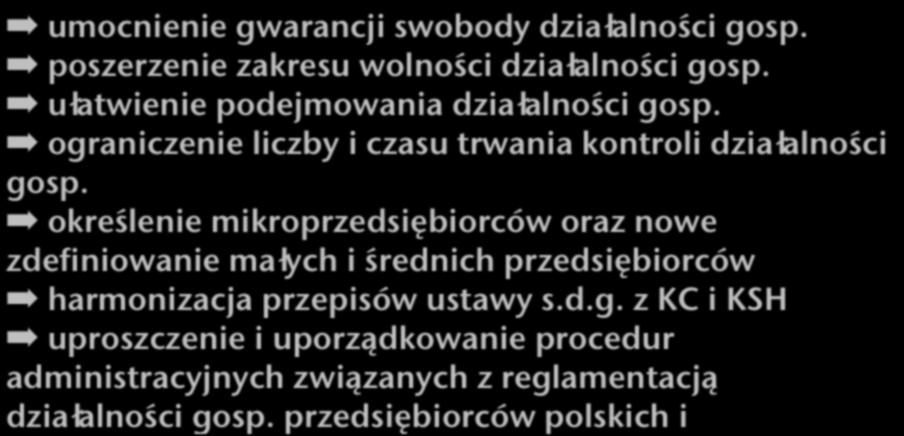 określenie mikroprzedsiębiorców oraz nowe zdefiniowanie małych i średnich przedsiębiorców harmonizacja przepisów ustawy s.d.g.