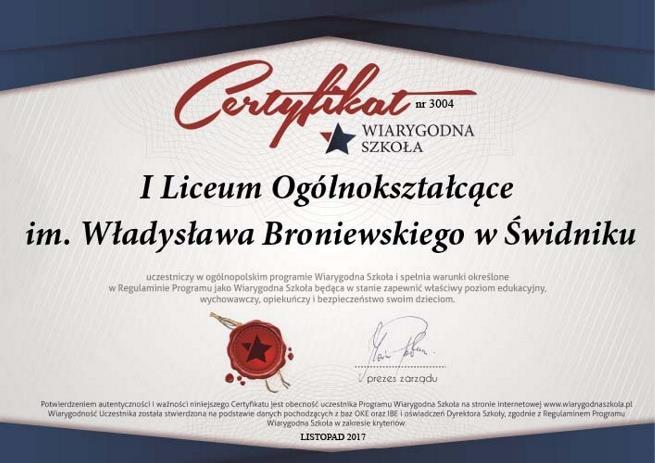 DODATKOWE INFORMACJE Twój pobyt w liceum to nie tylko przygotowanie do egzaminu maturalnego, to start na studia, w dorosłe życie, w którym musisz wykazać się wiedzą, kreatywnością, mobilnością i