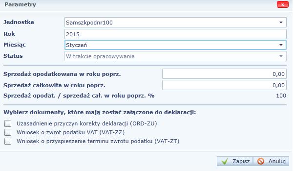 Postaw znaczniki przy tych statusach, których dokumenty chcesz uwzględnić w rejestrze. 4. Przejdź na zakładkę Wyniki i zapoznaj się z wygenerowanym rejestrem zakupów. Ćwiczenie 2.